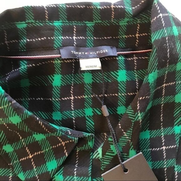 Tommy Hilfiger Sleeveless Plaid Blouse Dark Academia & Y2K Preppy Style - Picture 7 of 11
